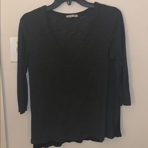 Gray V Neck with Pack Detail- Zara